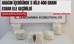 Aracın içerisinde 5 kilo 400 gram esrar ele geçirildi