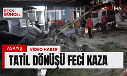 Tatil dönüşü feci kaza:1 ölü,2 yaralı