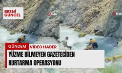 Yüzme bilmeyen gazeteciden kurtarma operasyonu