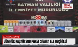 Gümrük kaçağı 200 paket sigara ele geçirildi