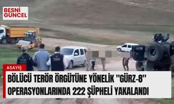 Terör örgütüne yönelik operasyonlarda 222 şüpheli yakalandı