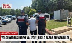 Yolcu otobüsündeki valizde 1,5 kilo esrar ele geçirildi