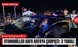 Otomobiller kafa kafaya çarpıştı: 3 yaralı