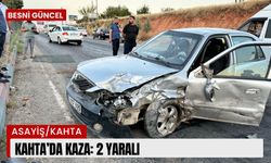 Kahta'da iki otomobilin çarpıştığı kazada 2 kişi yaralandı