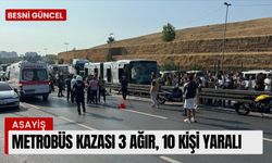 Metrobüs kazasında, 3 ağır, 10 kişi yaralandı