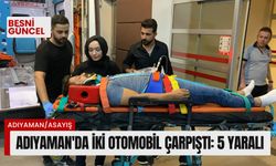 Adıyaman'da iki otomobil çarpıştı: 5 yaralı