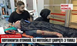 Adıyaman'da otomobil ile motosiklet çarpıştı: 3 yaralı