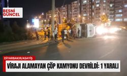 Virajı alamayan çöp kamyonu devrildi: 1 yaralı