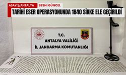 Tarihi eser operasyonunda 1840 sikke ele geçirildi