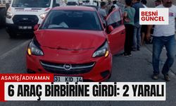 Adıyaman'da 6 araç birbirine girdi: 2 yaralı