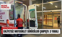 Adıyaman'da motosiklet sürücüleri çarpıştı: 3 yaralı