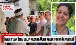 İtalya’dan izne gelip kazada ölen kadın toprağa verildi