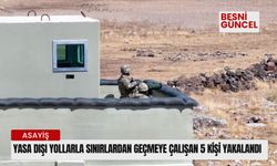 Sınırlardan geçmeye çalışan 5 kişi yakalandı