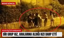 Bir grup kız, aralarına aldığı kızı darp etti