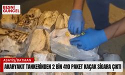 Akaryakıt tankerinden 2 bin 410 paket kaçak sigara çıktı