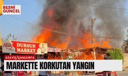 Markette korkutan yangın