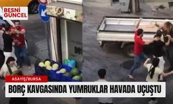 Borç kavgasında yumruklar havada uçuştu