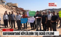 Adıyaman'daki Köylülerin taş ocağı eylemi