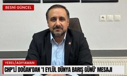 CHP'li Doğan'dan '1 Eylül Dünya Barış Günü' mesajı