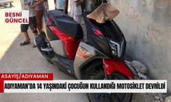 14 yaşındaki çocuğun kullandığı motosiklet devrildi