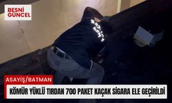 Kömür yüklü tırdan 700 paket kaçak sigara ele geçirildi