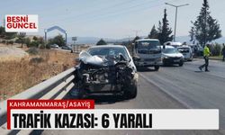 Karşı Şeritten Gelen Arabayla Çarpıştı: 6 yaralı