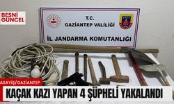 Kaçak kazı yapan 4 şüpheli yakalandı