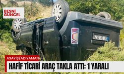 Adıyaman'da hafif ticari araç takla attı: 1 yaralı