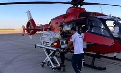 1 günlük bebek ambulans helikopterle Diyarbakır’a sevk edildi