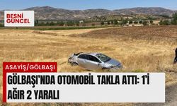 Gölbaşı'nda otomobil takla attı: 1’i ağır 2 yaralı