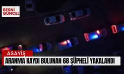 Aranma kaydı bulunan 68 şüpheli yakalandı️