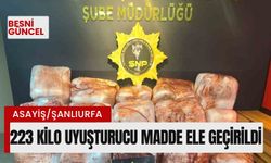 223 Kilo uyuşturucu madde ele geçirildi