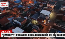 "Çember-22" operasyonlarında aranan 3 bin 126 kişi yakalandı