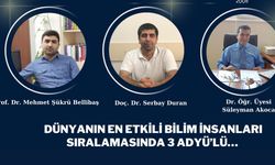 Adıyaman Üniversitesinden üç öğretim üyesi dünyanın en etkili bilim insanları arasına girdi