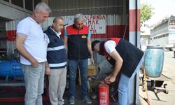 Sanayi sitelerinde yangınları önlemek için denetim yapılıyor