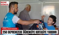 Adıyaman’daki 250 depremzede öğrenciye kırtasiye yardımı