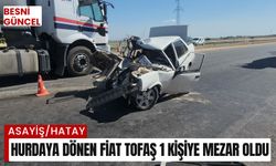 Hurdaya dönen Fiat Tofaş 1 kişiye mezar oldu