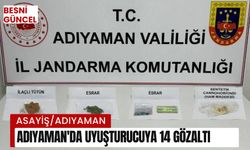 Adıyaman'da uyuşturucuya 14 gözaltı