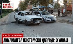 Adıyaman’da iki otomobil çarpıştı: 3 yaralı