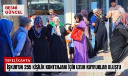 Kâhta’da İŞKUR'un 255 kişilik kontenjanı için uzun kuyruklar oluştu