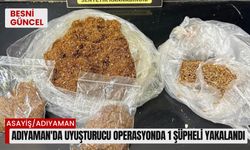 Adıyaman'da uyuşturucu operasyonda 1 şüpheli yakalandı