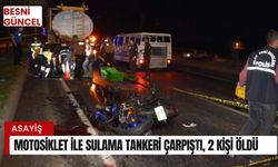 Motosiklet ile sulama tankeri çarpıştı, 2 kişi öldü