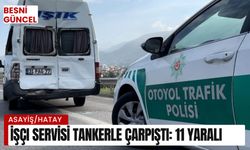 İşçi servisi tankerle çarpıştı: 11 yaralı