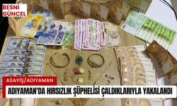 Adıyaman'da hırsızlık şüphelisi çaldıklarıyla yakalandı