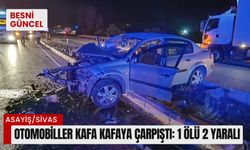 Otomobiller kafa kafaya çarpıştı: 1 ölü 2 yaralı