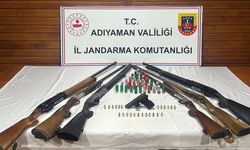 Adıyaman’da bir evde çok sayıda silah ele geçirildi