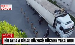 Bir Ayda 4 Bin 40 Düzensiz Göçmen Yakalandı