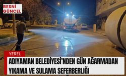 Adıyaman Belediyesi’nden Gün Ağarmadan Yıkama Ve Sulama Seferberliği