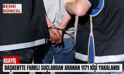 Başkentte farklı suçlardan aranan 1171 kişi yakalandı