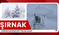 Şırnak'ta kardan kapanan köy yolu ulaşıma açıldı